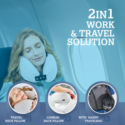 Technogel 2-in-1 Cooling Gel Neck Support Travel Support