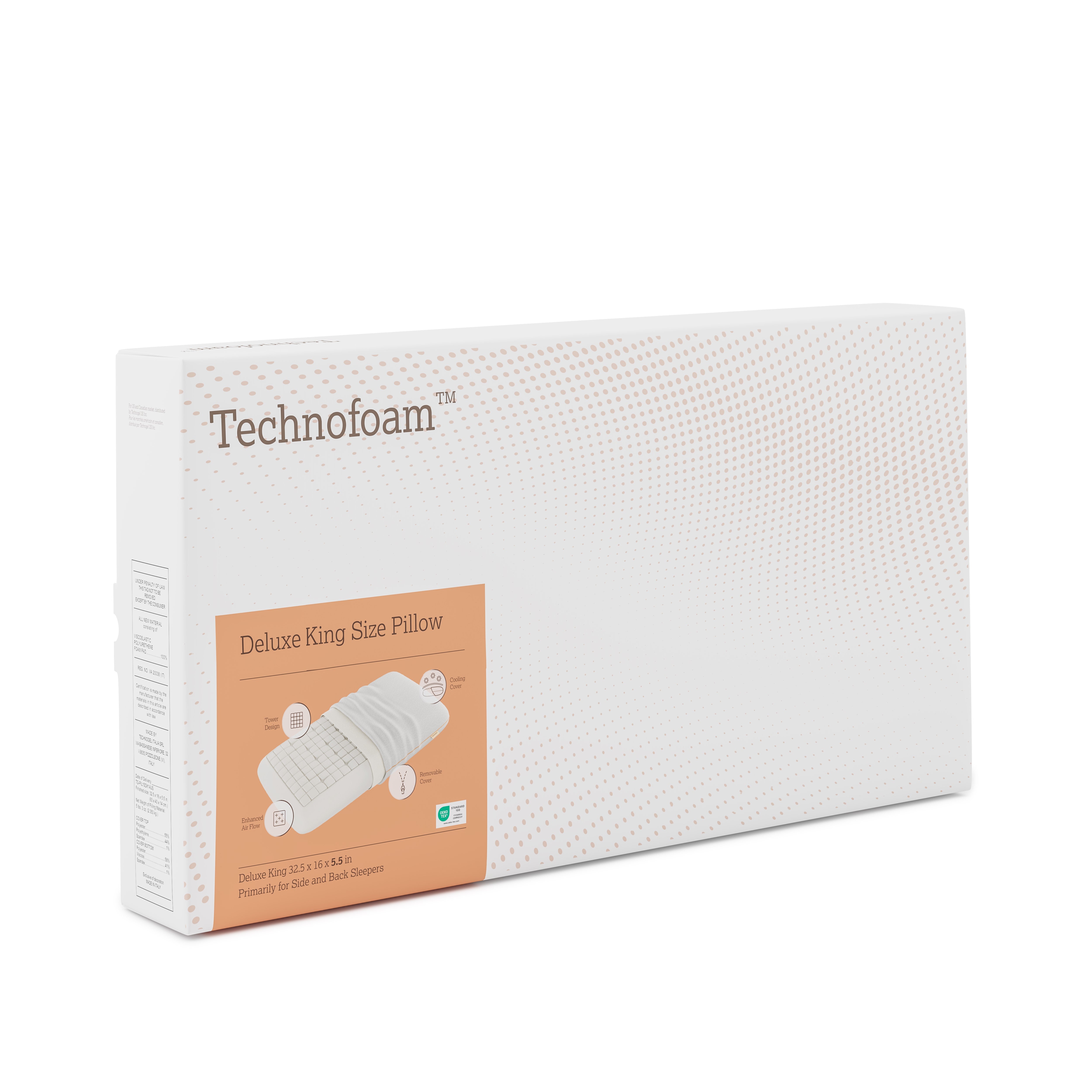 Technofoam King Deluxe Thick Memory Foam Pillow